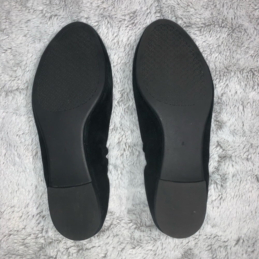 Tory Burch Delphine Black Suede Flats - Picture 6 of 8